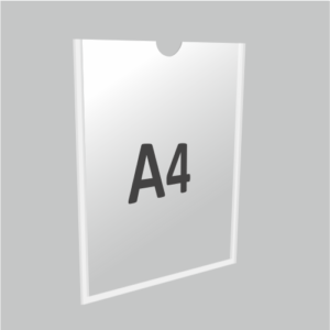 Карман информационный А4 самоклеящийся вертикальный Пэт 0,3 мм (прозрачный скотч)